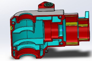 Getriebegehäuse Magnesiumdruckguss in CAD-Ansicht